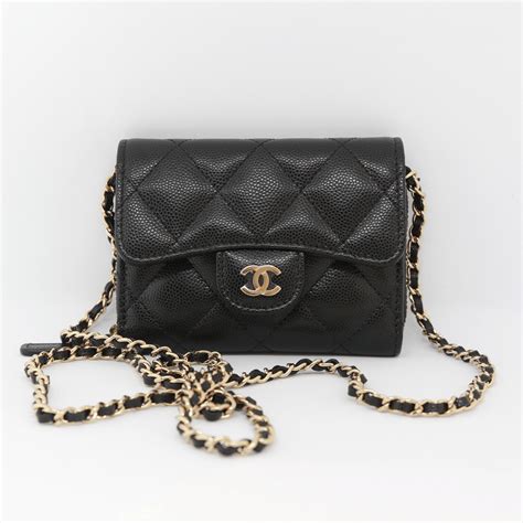 chanel maroquinerie|Chanel mini wallet on chain.